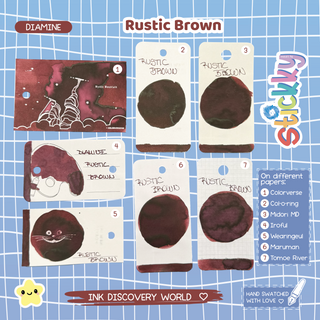 Diamine Rustic Brown Fountain Pen Ink Sample