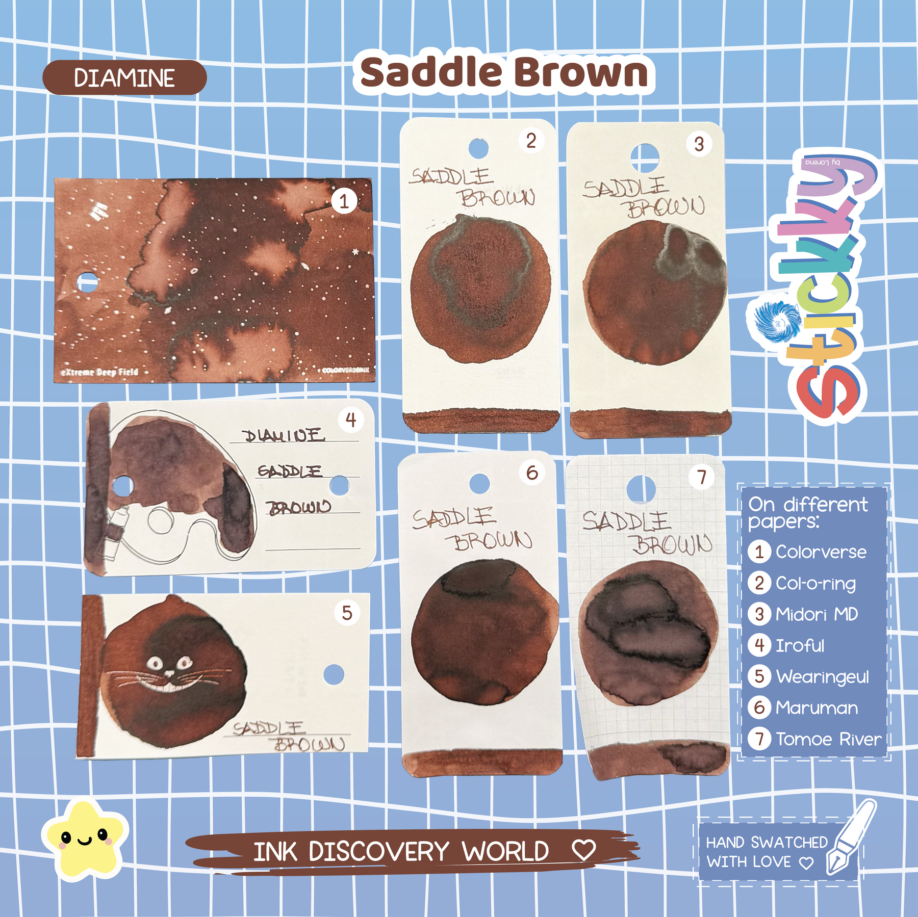 Diamine Saddle Brown Fountain Pen Ink Sample