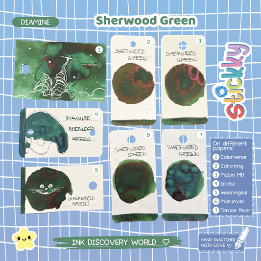 Diamine Sherwood Green Fountain Pen Ink Sample