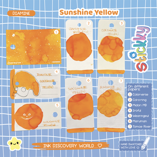 Diamine Sunshine Yellow Fountain Pen Ink Sample