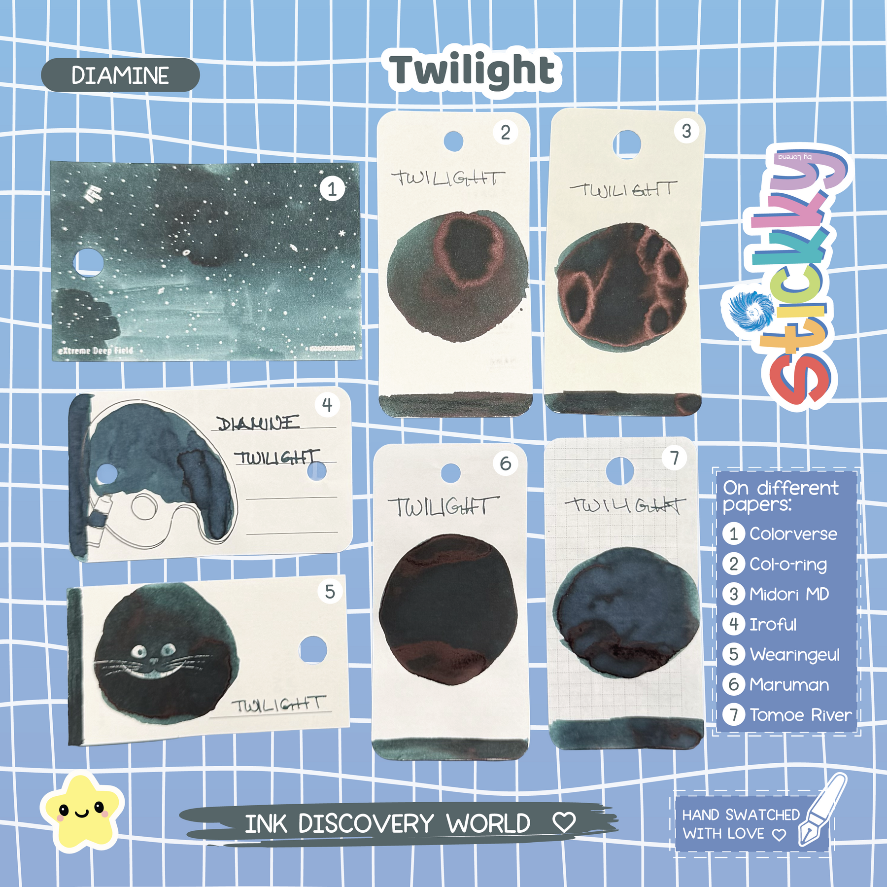 Diamine Twilight Fountain Pen Ink Sample