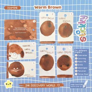 Diamine Warm Brown Fountain Pen Ink Sample