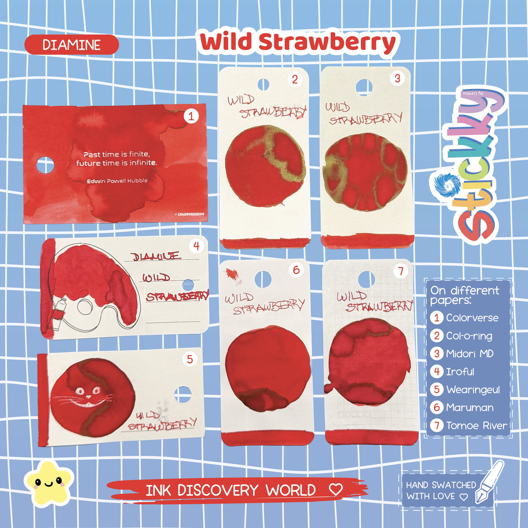 Diamine Wild Strawberry Fountain Pen Ink Sample