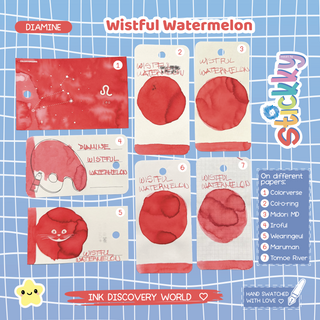 Diamine Wistful Watermelon Fountain Pen Ink Sample