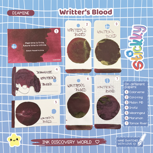 Diamine Writer’s Blood Fountain Pen Ink Sample