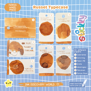 Ferris Wheel Press Russet Typecase Fountain Pen Ink Sample