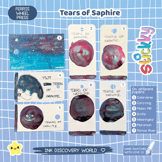 Ferris Wheel Press Tears of Sapphire Fountain Pen Ink Sample