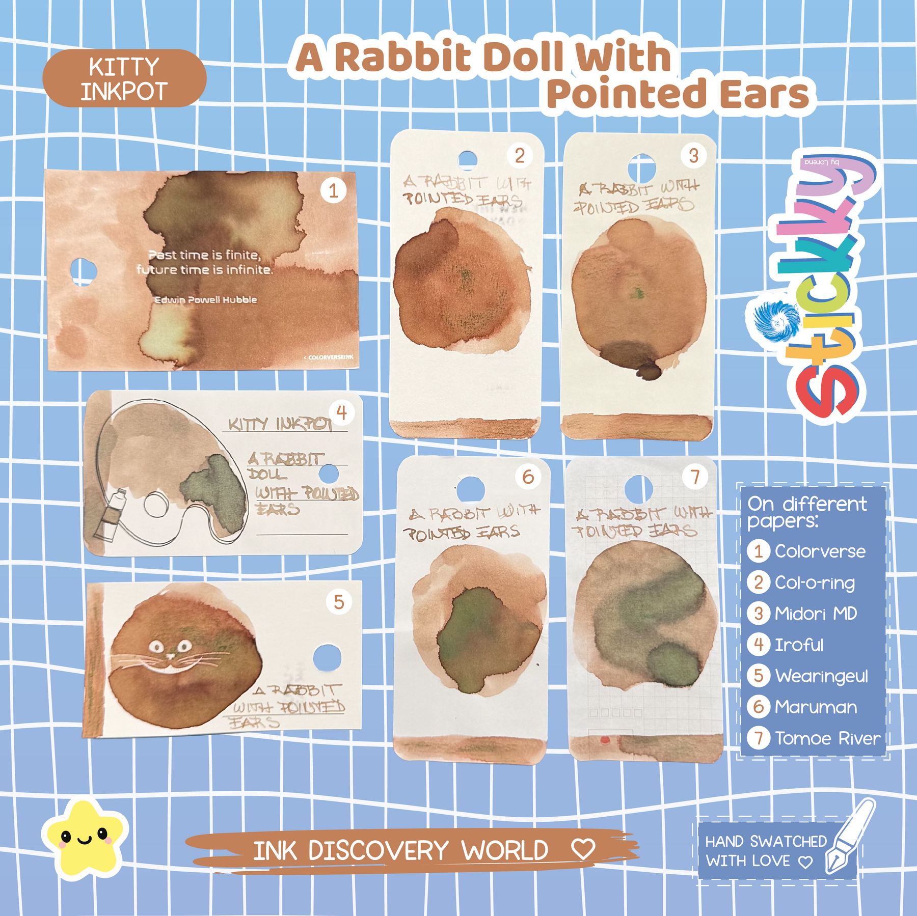 Kitty Inkpot A Rabbit Doll With Pointed Ears Fountain Pen Ink Sample