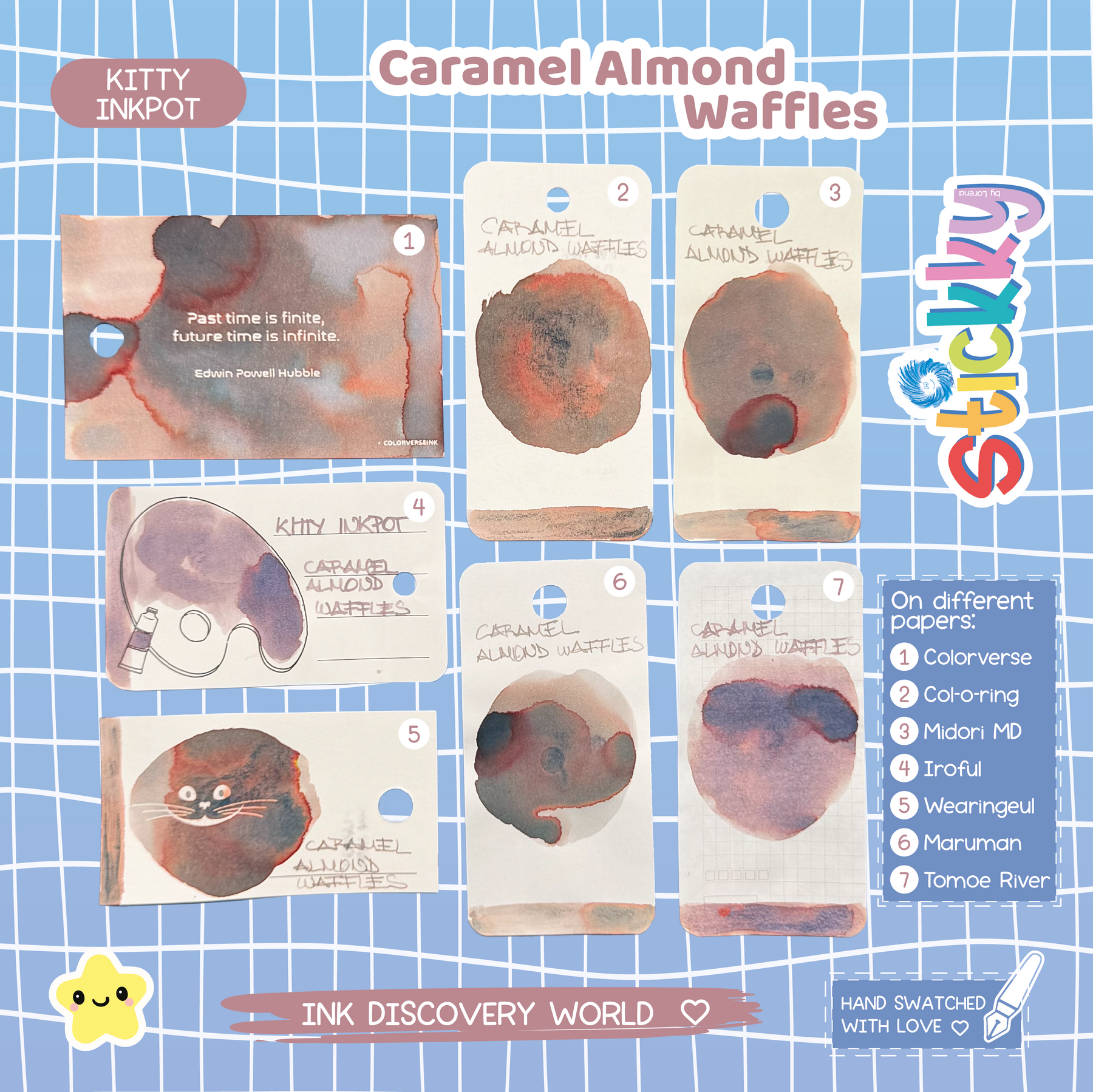 Kitty Inkpot Caramel Almond Waffles Fountain Pen Ink Sample