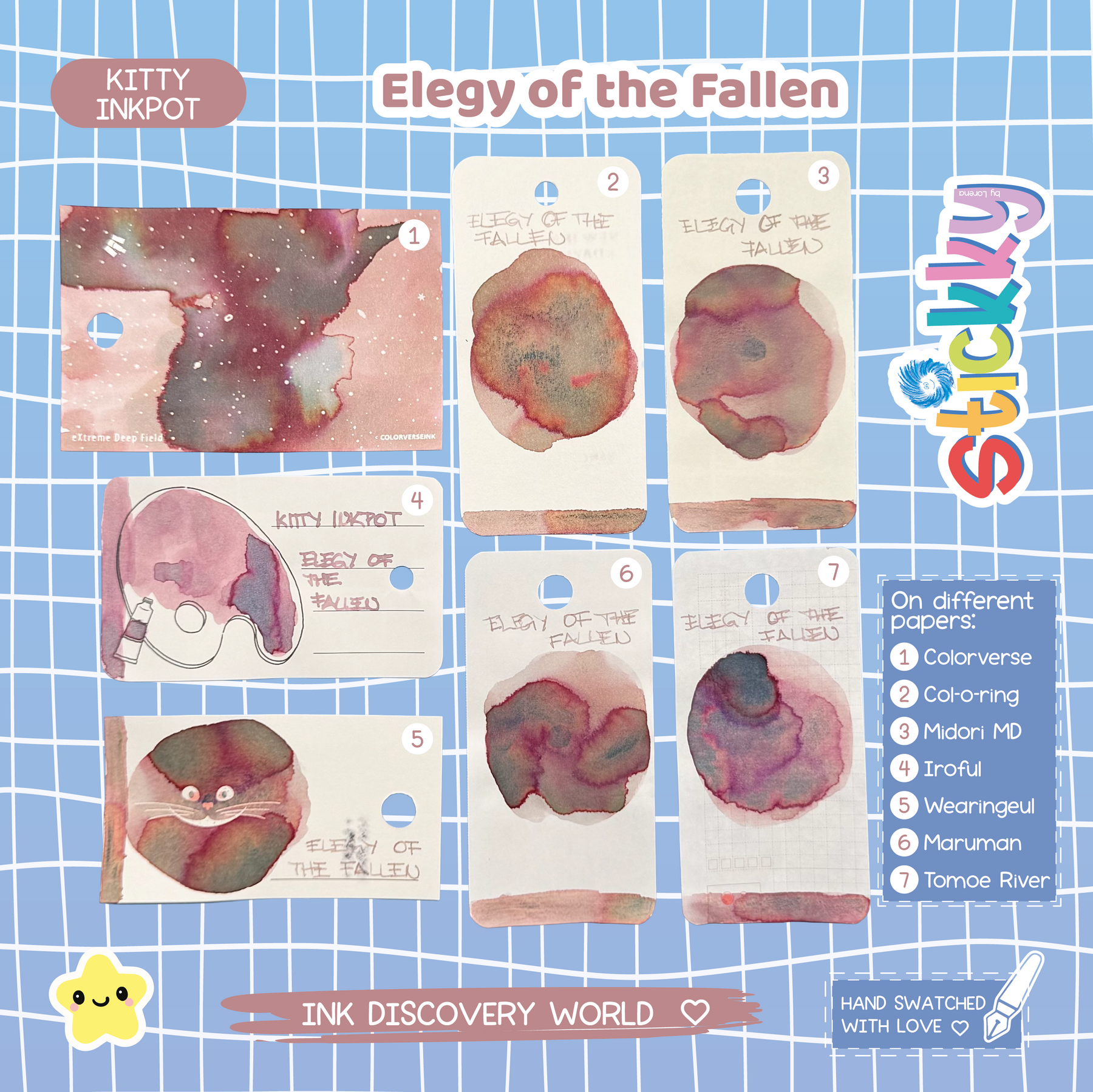 Kitty Inkpot Elegy of the Fallen Fountain Pen Ink Sample