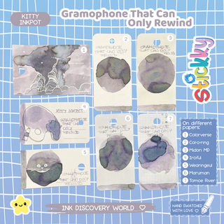 Kitty Inkpot Gramophone That Can Only Rewind Fountain Pen Ink Sample