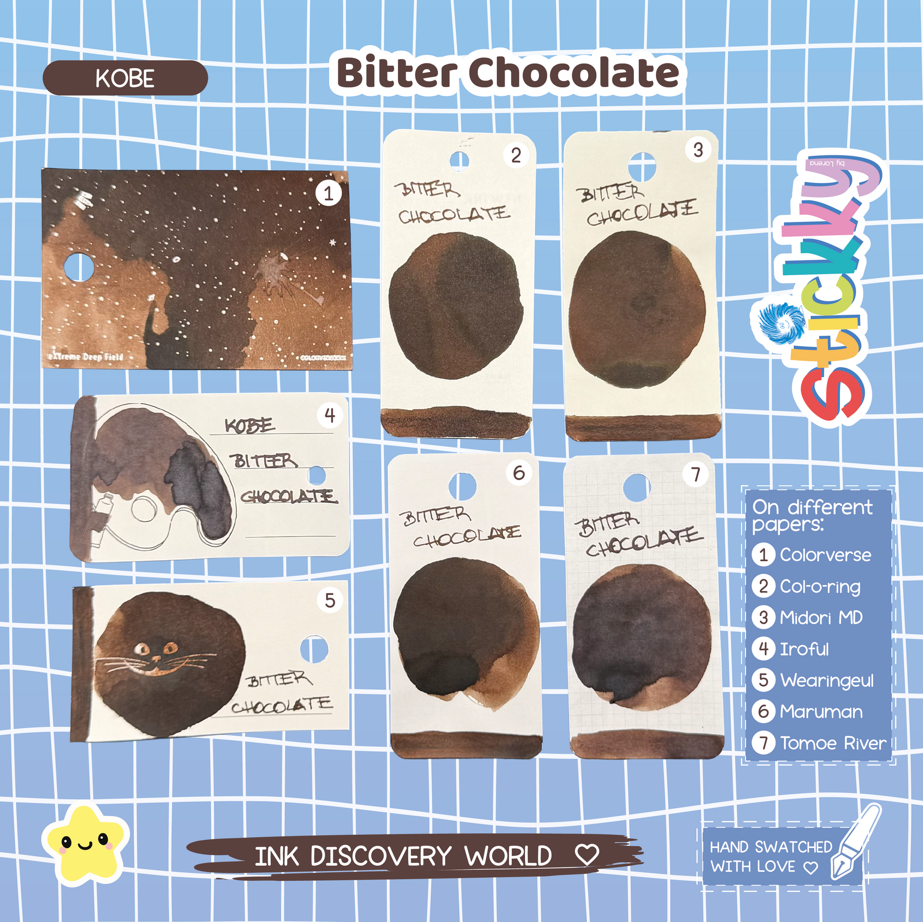 Kobe Bitter Chocolate Fountain Pen Ink Sample