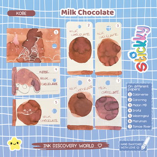 Kobe Milk Chocolate Fountain Pen Ink Sample