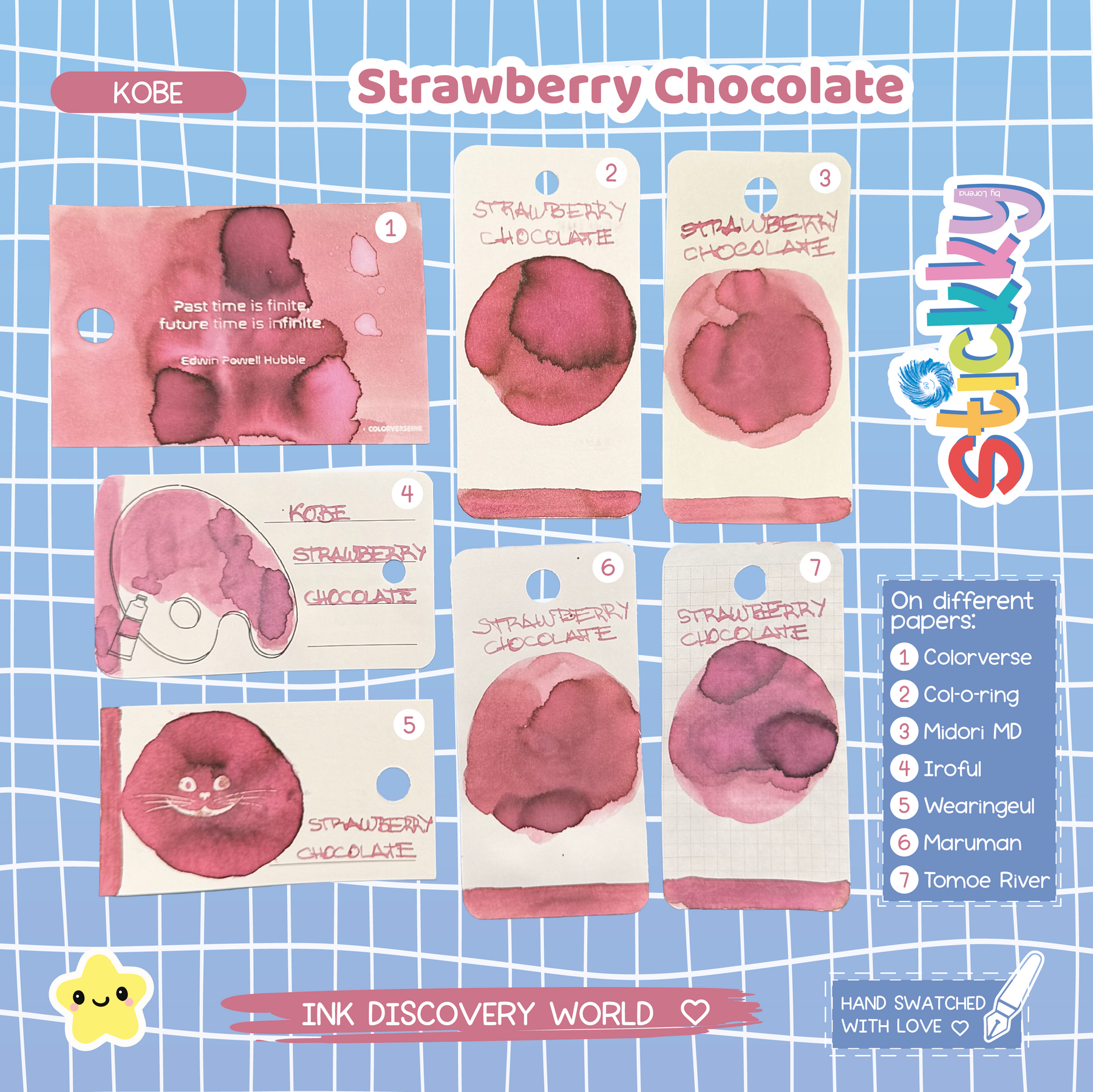 Kobe Strawberry Chocolate Fountain Pen Ink Sample