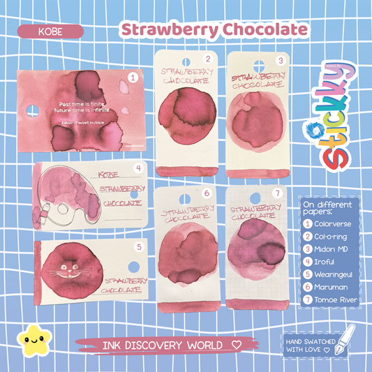 Kobe Strawberry Chocolate Fountain Pen Ink Sample