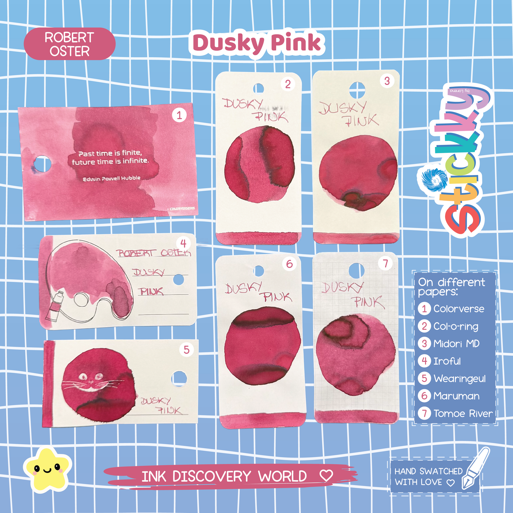 Robert Oster Dusky Pink Fountain Pen Ink Sample
