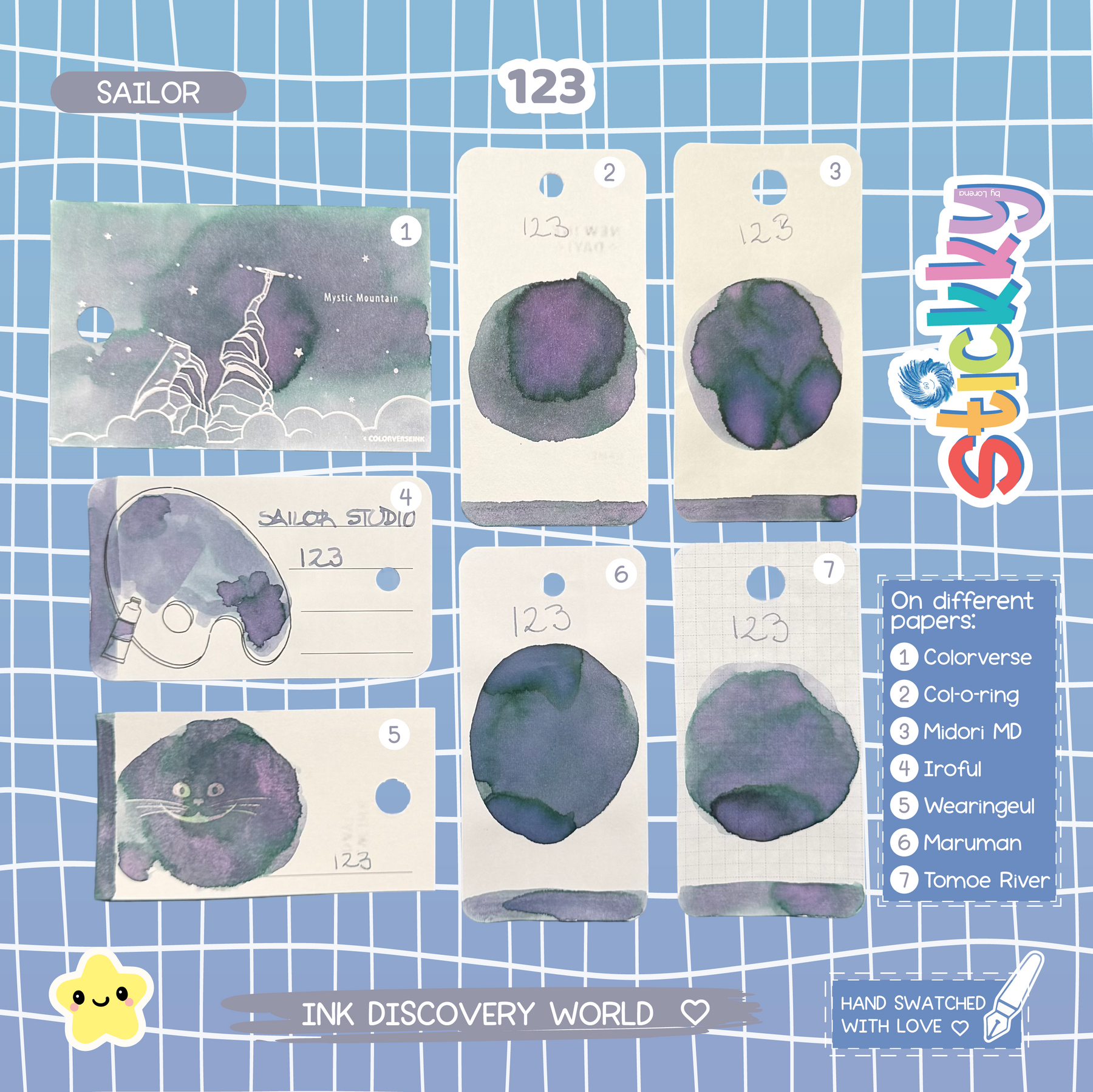 Sailor Ink Studio 123 Fountain Pen Ink Sample