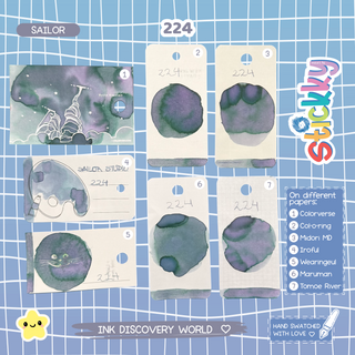 Sailor Ink Studio 224 Fountain Pen Ink Sample