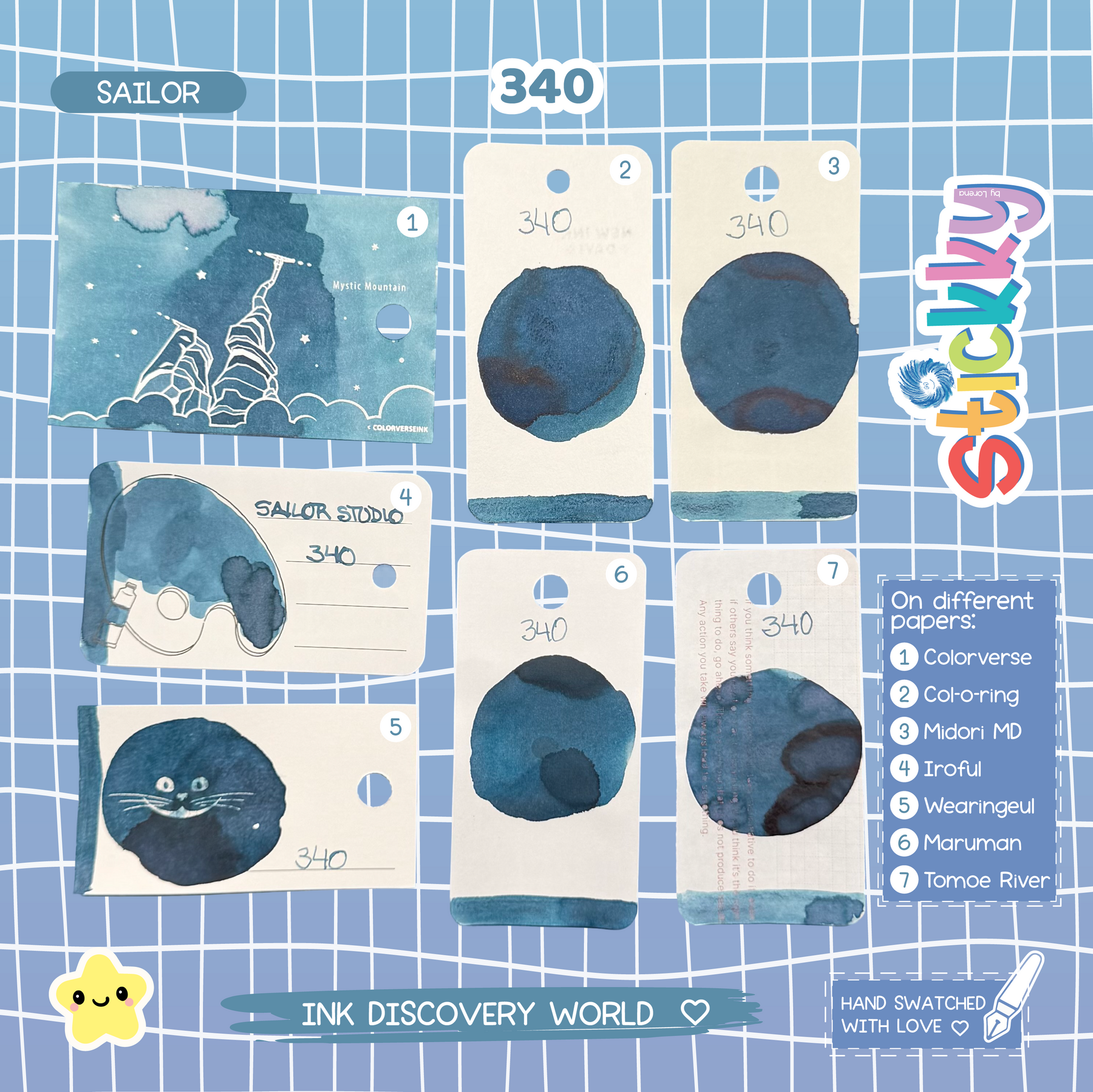 Sailor Ink Studio 340 Fountain Pen Ink Sample