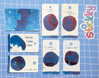 Taccia Clear Navy Fountain Pen Ink Sample
