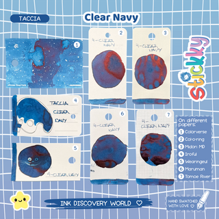 Taccia Clear Navy Fountain Pen Ink Sample