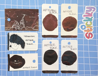 Teranishi Antique Black Fountain Pen Ink Sample