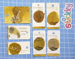 Teranishi Emotional Olive Fountain Pen Ink Sample