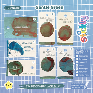 Teranishi Gentle Green Fountain Pen Ink Sample