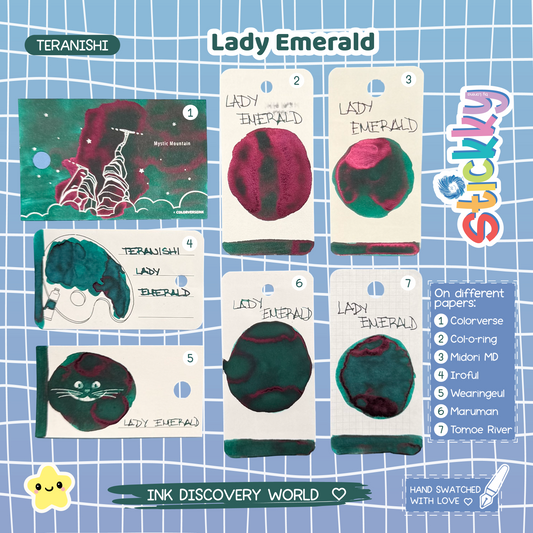Teranishi Lady Emerald Fountain Pen Ink Sample