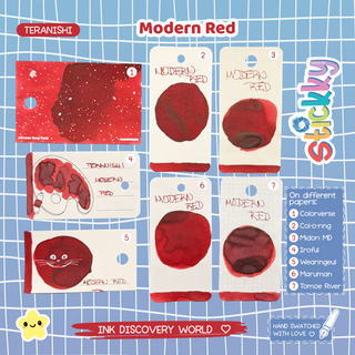 Teranishi Modern Red Fountain Pen Ink Sample