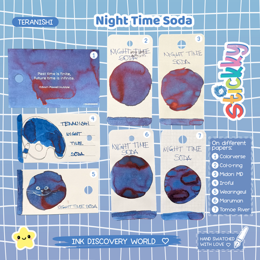 Teranishi Night Time Soda Fountain Pen Ink Sample
