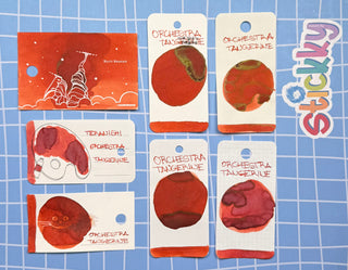 Teranishi Orchestra Tangerine Fountain Pen Ink Sample