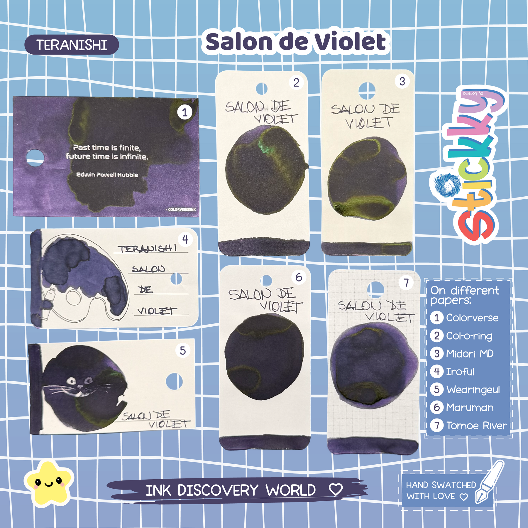 Teranishi Salon de Violet Fountain Pen Ink Sample
