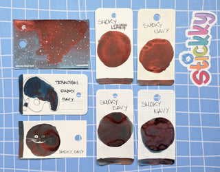 Teranishi Smoky Navy Fountain Pen Ink Sample