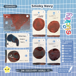 Teranishi Smoky Navy Fountain Pen Ink Sample