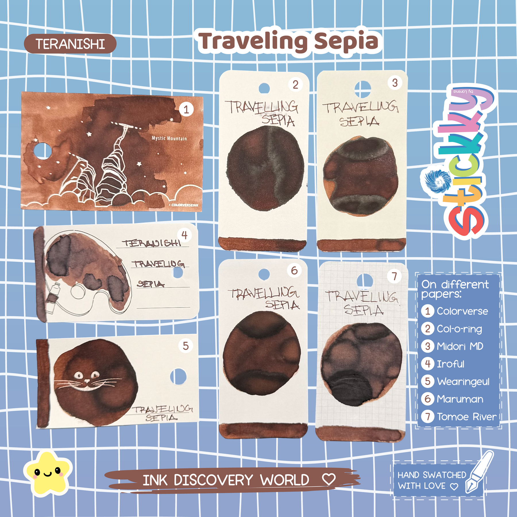 Teranishi Traveling Sepia Fountain Pen Ink Sample