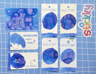 Troublemaker Milky Ocean Fountain Pen Ink Sample