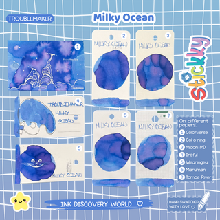 Troublemaker Milky Ocean Fountain Pen Ink Sample