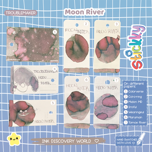 Troublemaker Moon River Fountain Pen Ink Sample