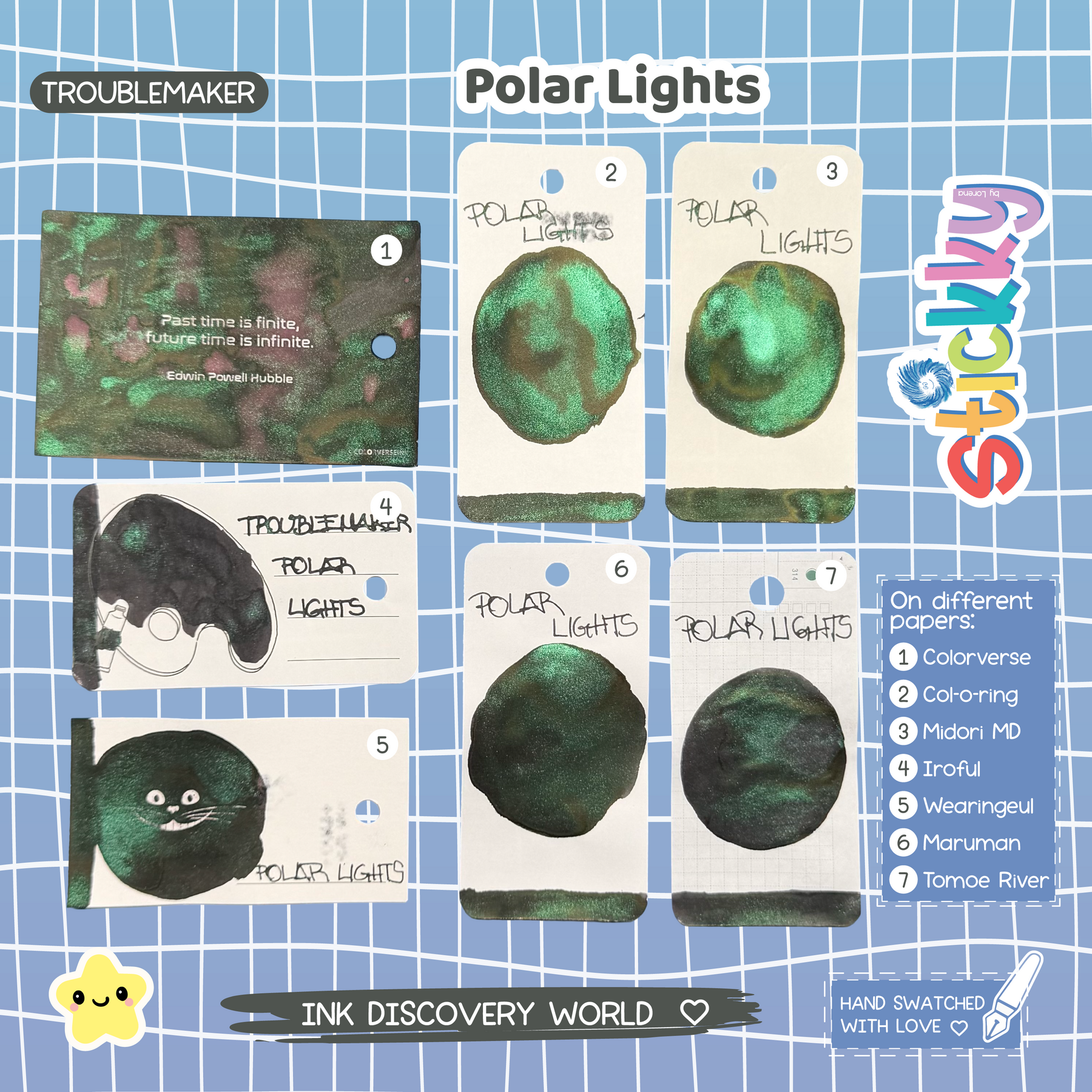 Troublemaker Polar Lights Fountain Pen Ink Sample