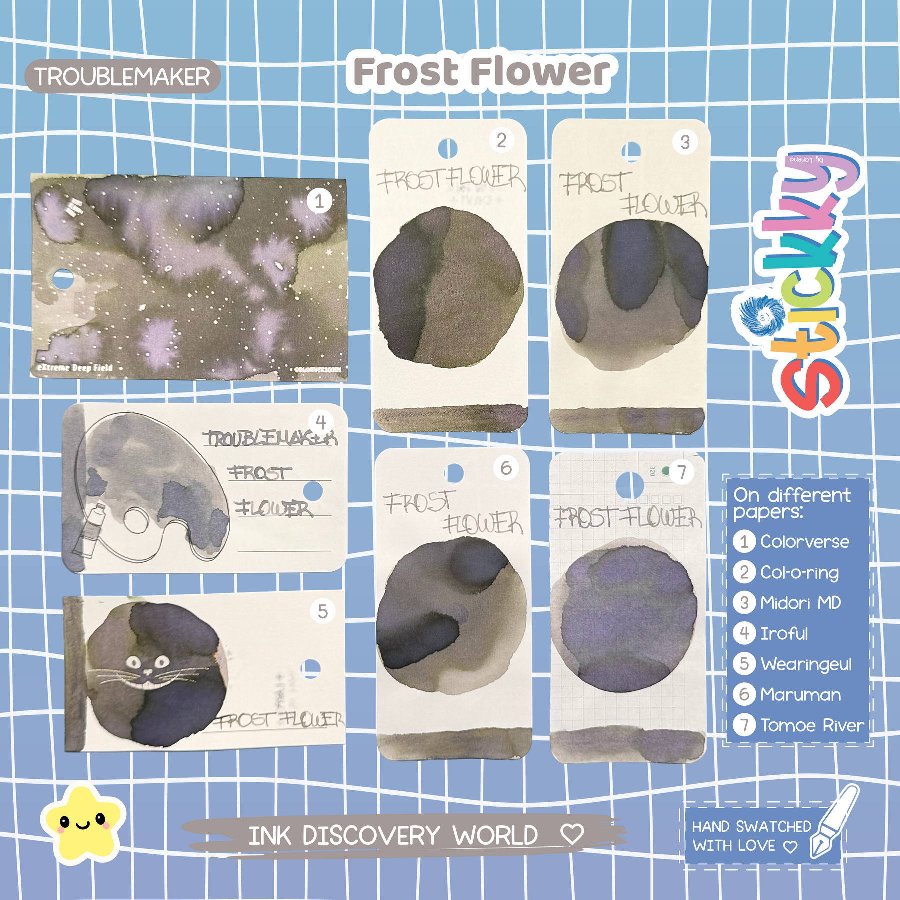 Troublemaker Frost Flower Fountain Pen Ink Sample