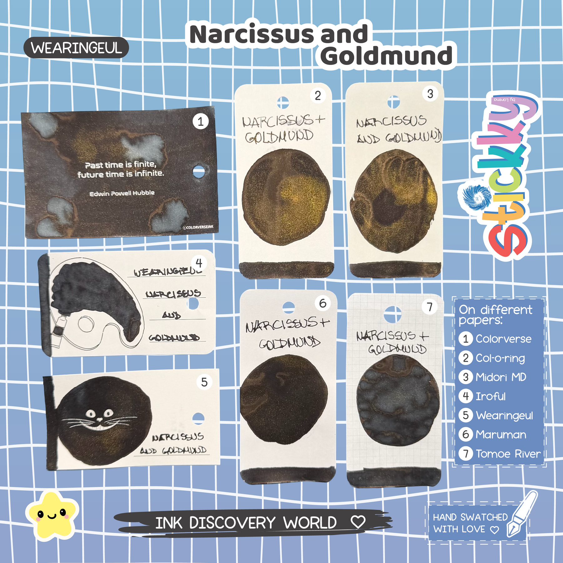 Wearingeul Narcissus and Goldmund Fountain Pen Ink Sample