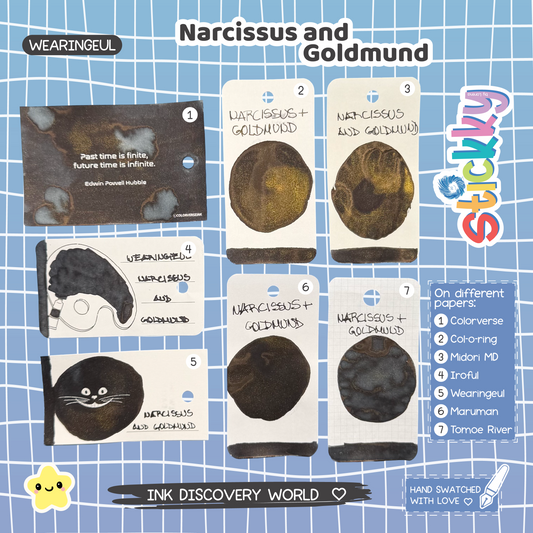 Wearingeul Narcissus and Goldmund Fountain Pen Ink Sample