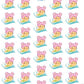 Swimming Girl Stickers Sheet