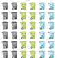 Rubbish Bins Planner Stickers Sheet