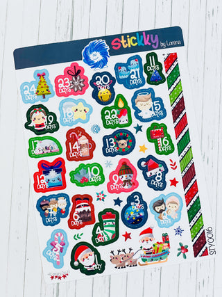 Christmas Countdown Stickers