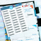 Detention Script Planner Transparent Stickers Sheet