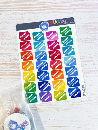 Payday Flag Stickers Sheet