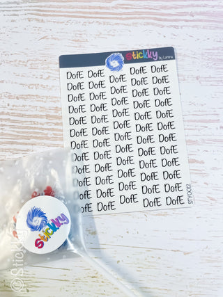 Duke of Edinburgh (DofE) Script Planner Transparent Stickers Sheet