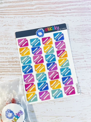 Payday Flag Stickers Sheet